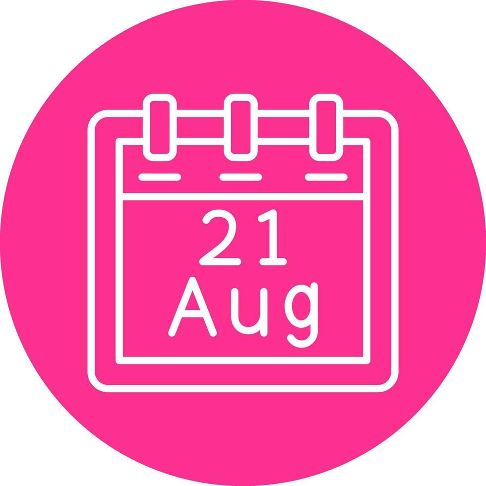 August 21 Vector Icon