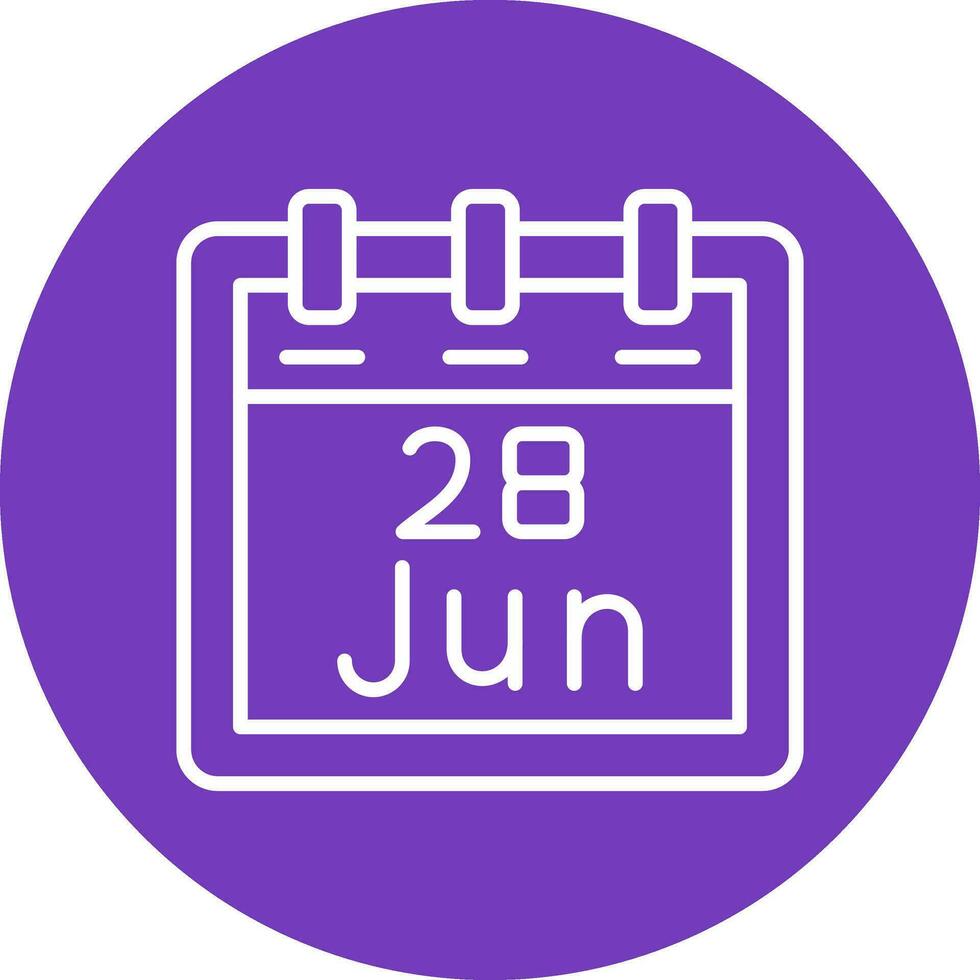 June 28 Vector Icon