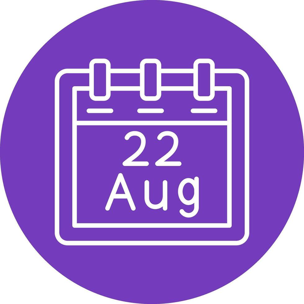 August 22 Vector Icon