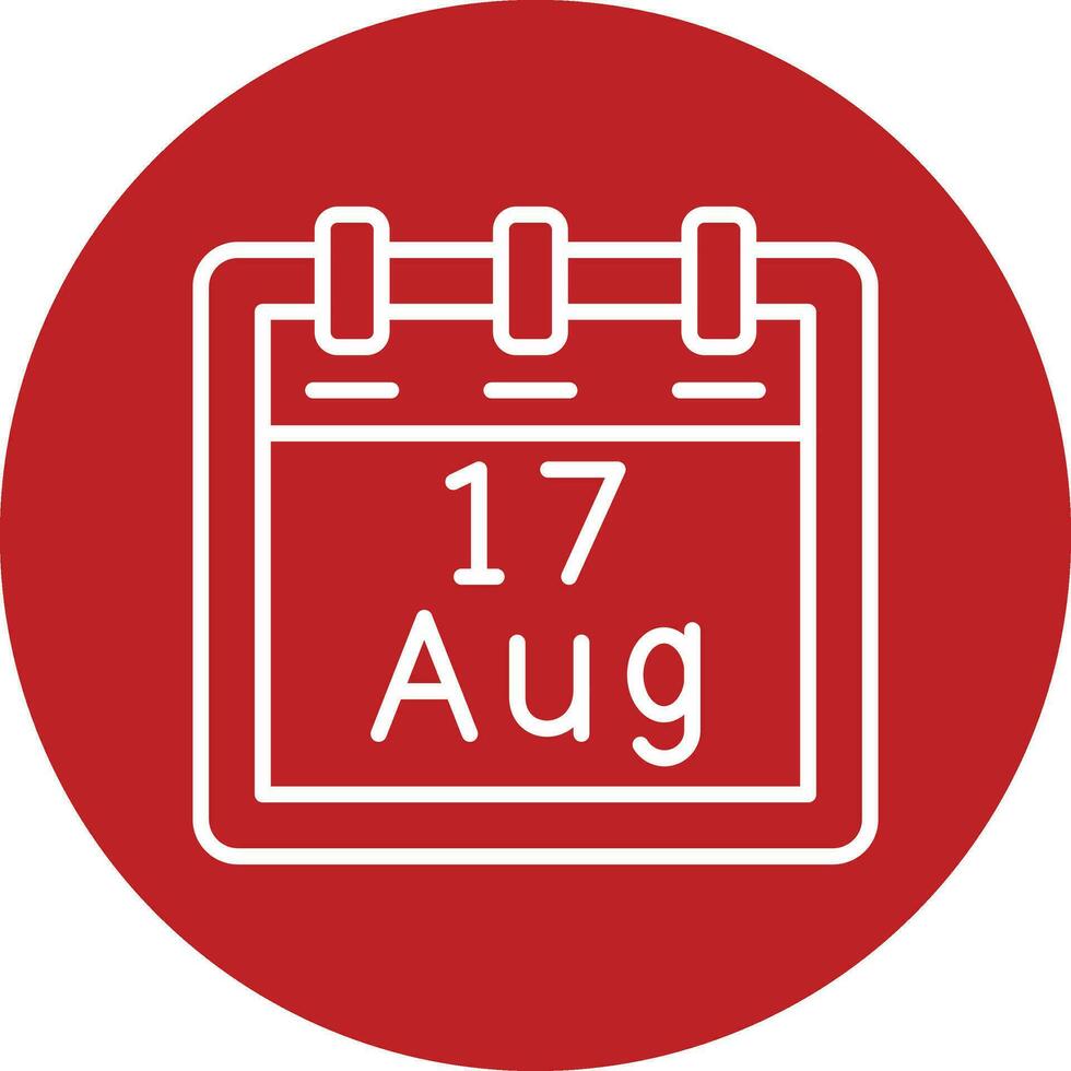 August 17 Vector Icon