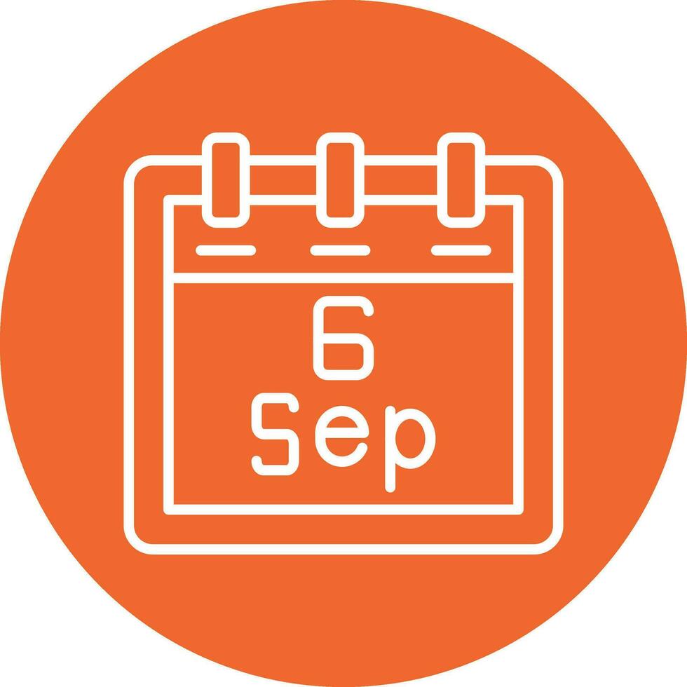 September 6 Vector Icon