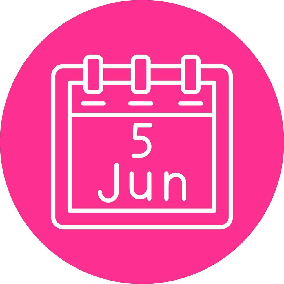 June 5 Vector Icon
