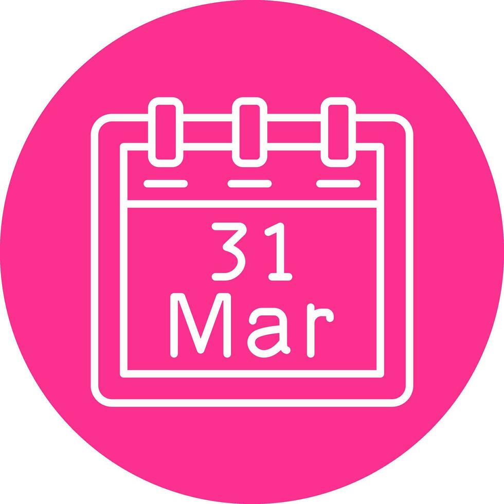 March 31 Vector Icon
