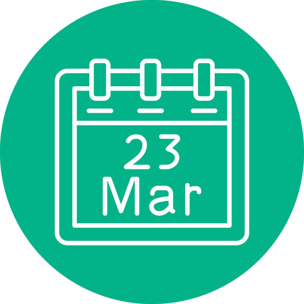 March 23 Vector Icon