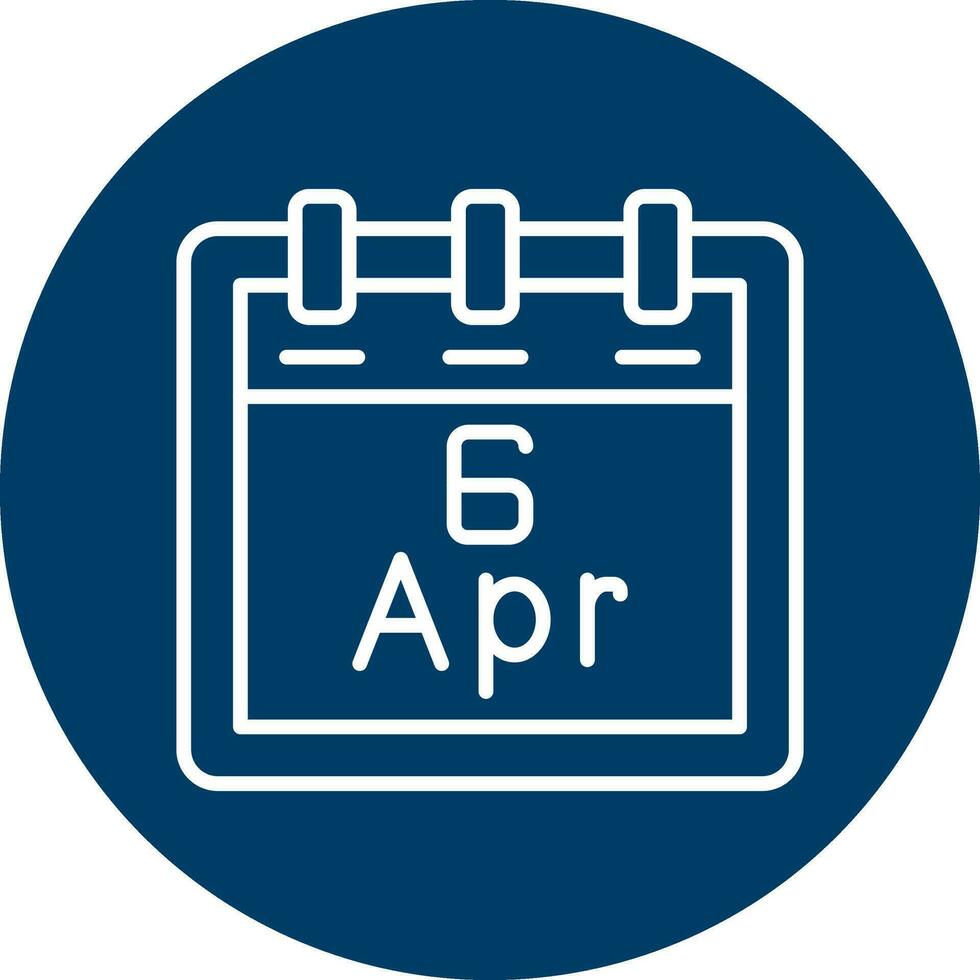 April 6 Vector Icon