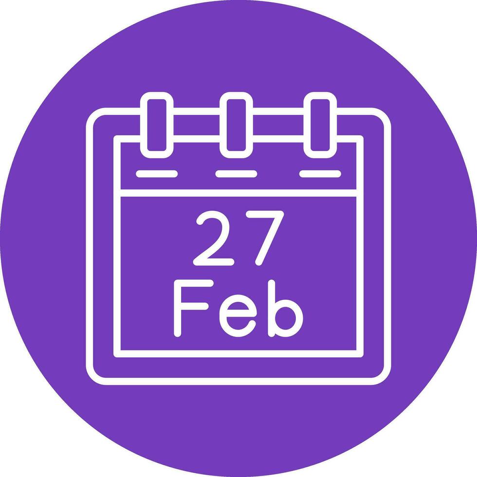 February 27 Vector Icon