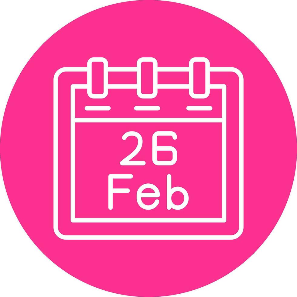 February 26 Vector Icon