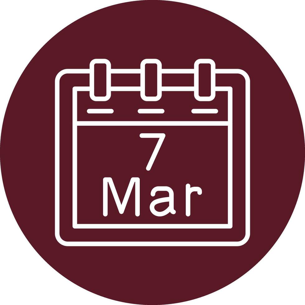 March 7 Vector Icon