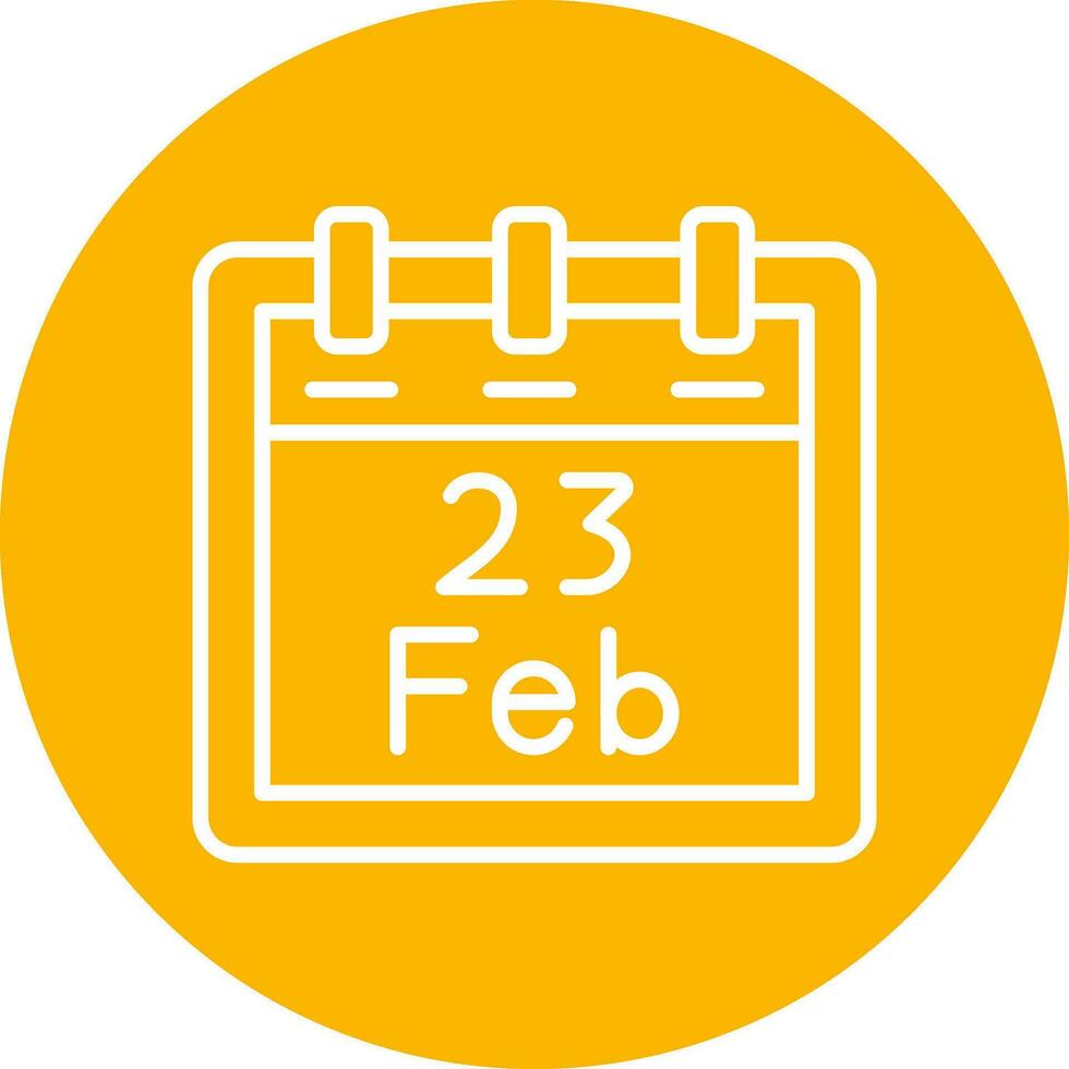 February 23 Vector Icon