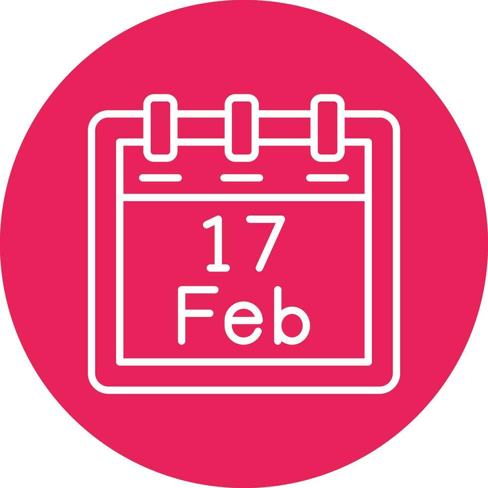 February 17 Vector Icon