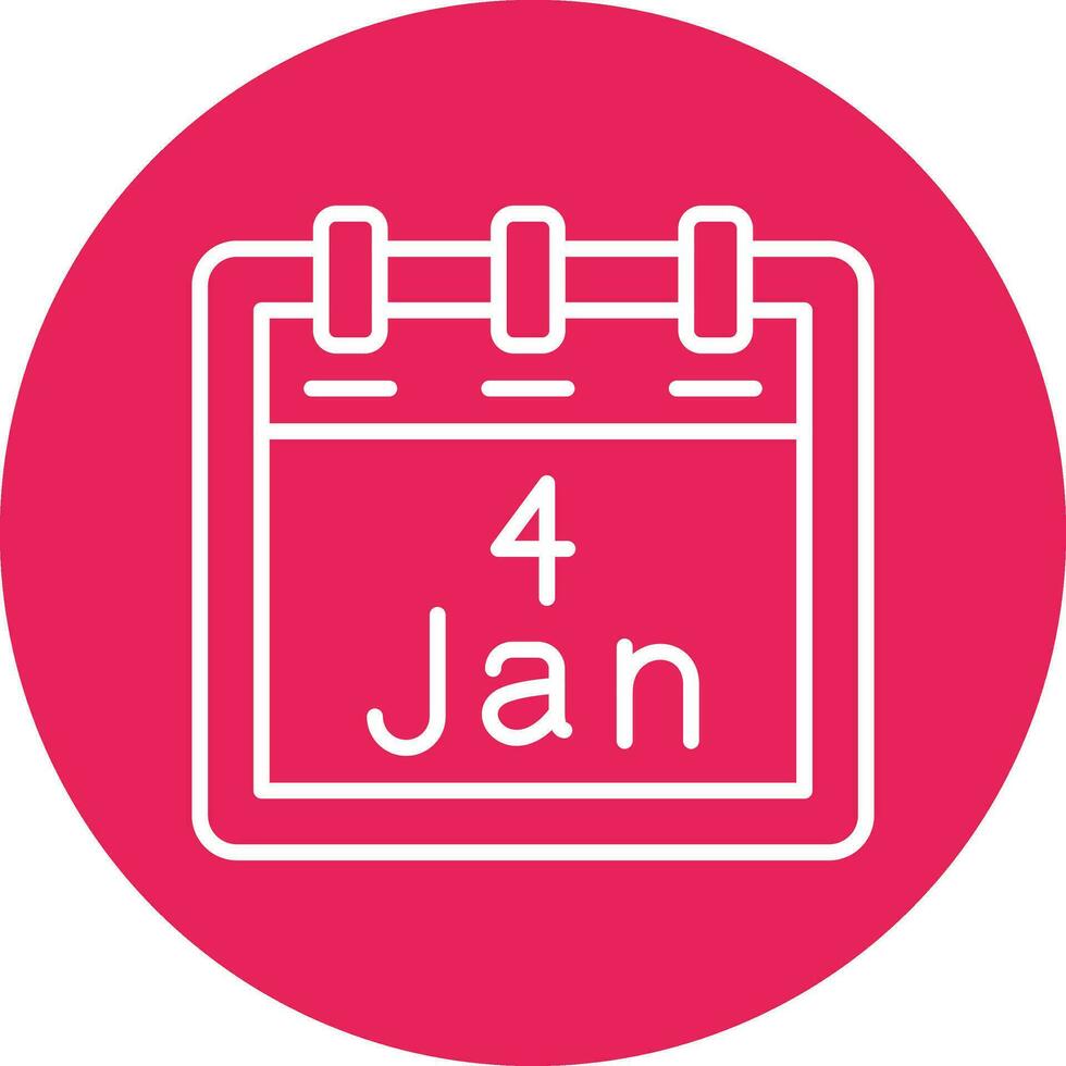 January 4 Vector Icon