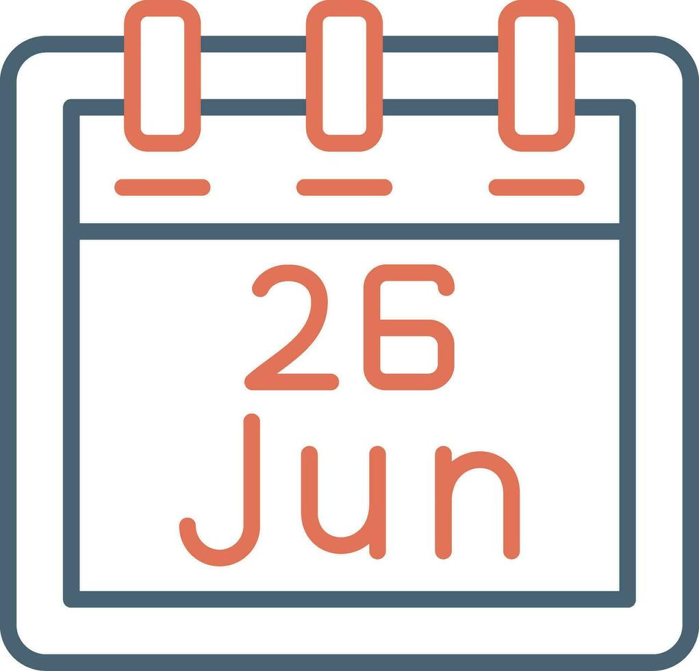June 26 Vector Icon