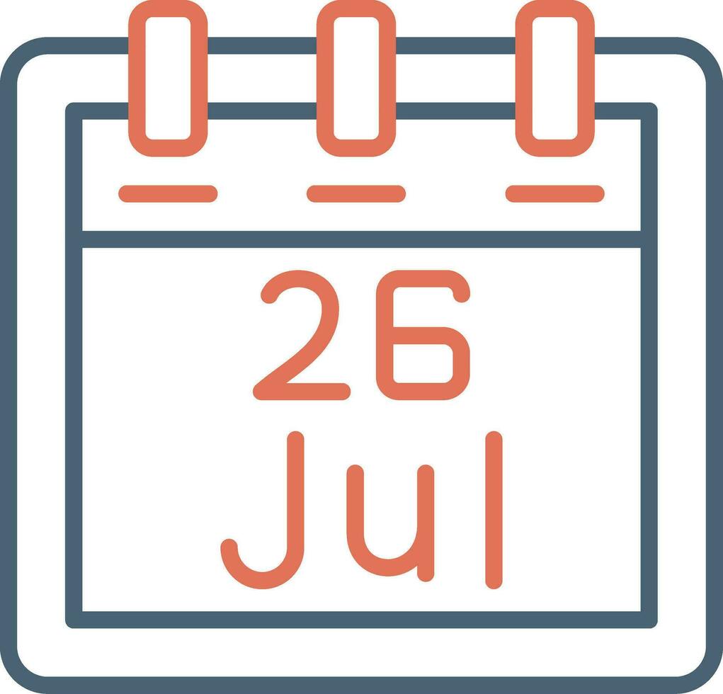 July 26 Vector Icon