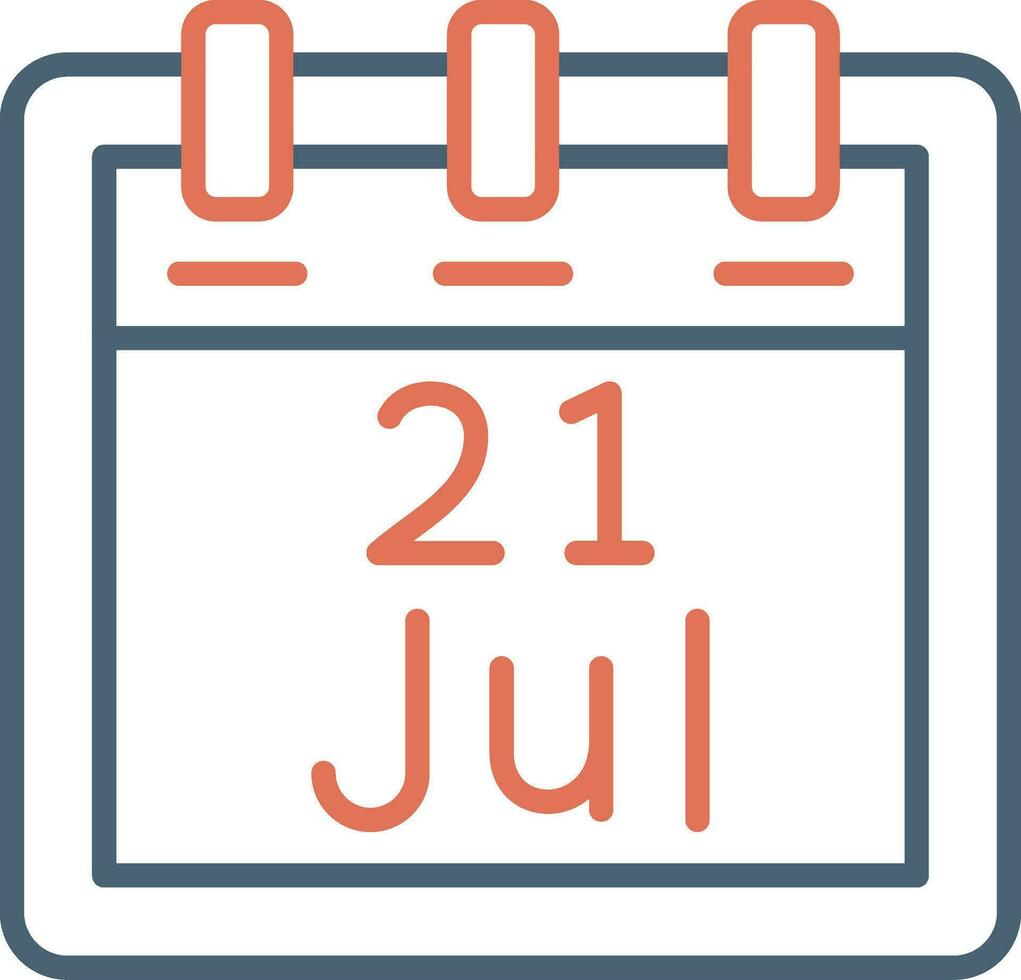 July 21 Vector Icon