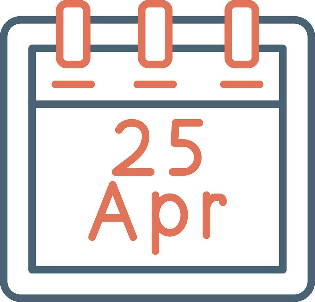 April 25 Vector Icon