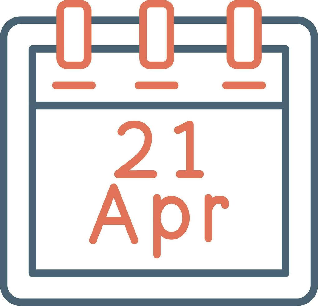 April  21 Vector Icon