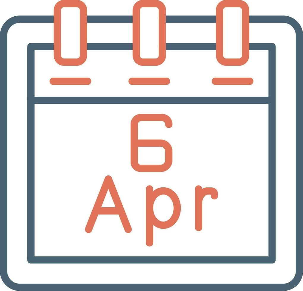 April 6 Vector Icon