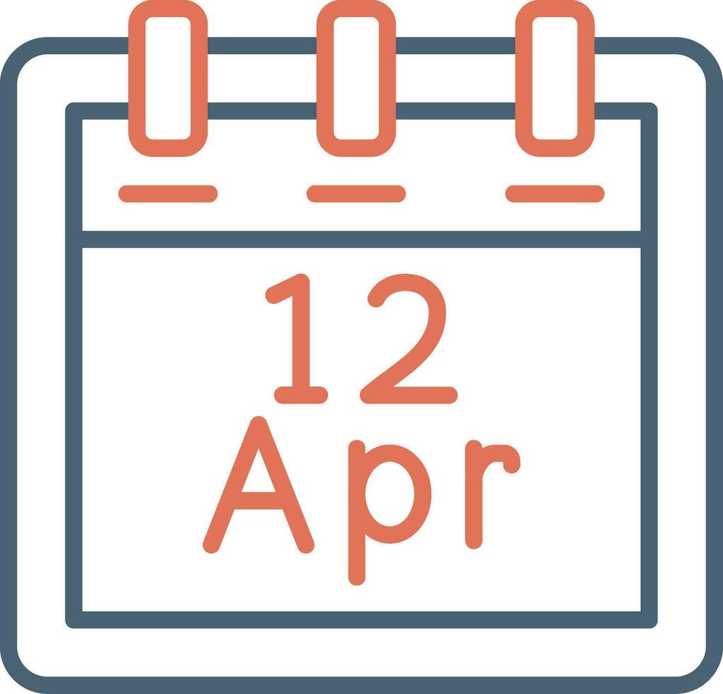 April 12 Vector Icon