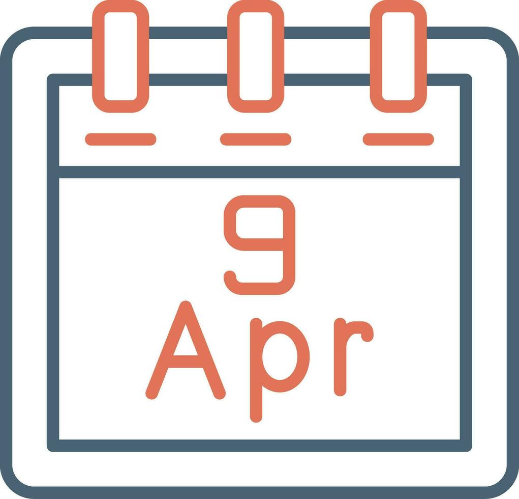 April 9 Vector Icon