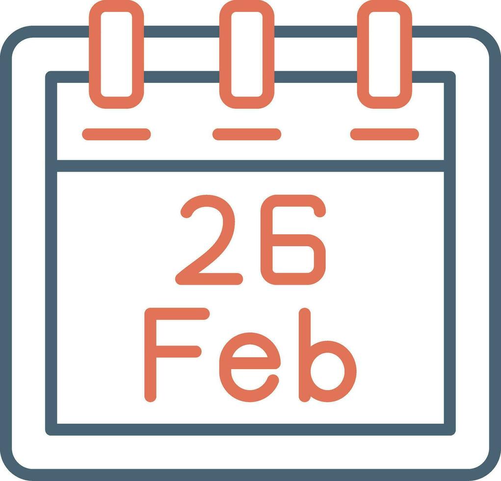 February 26 Vector Icon