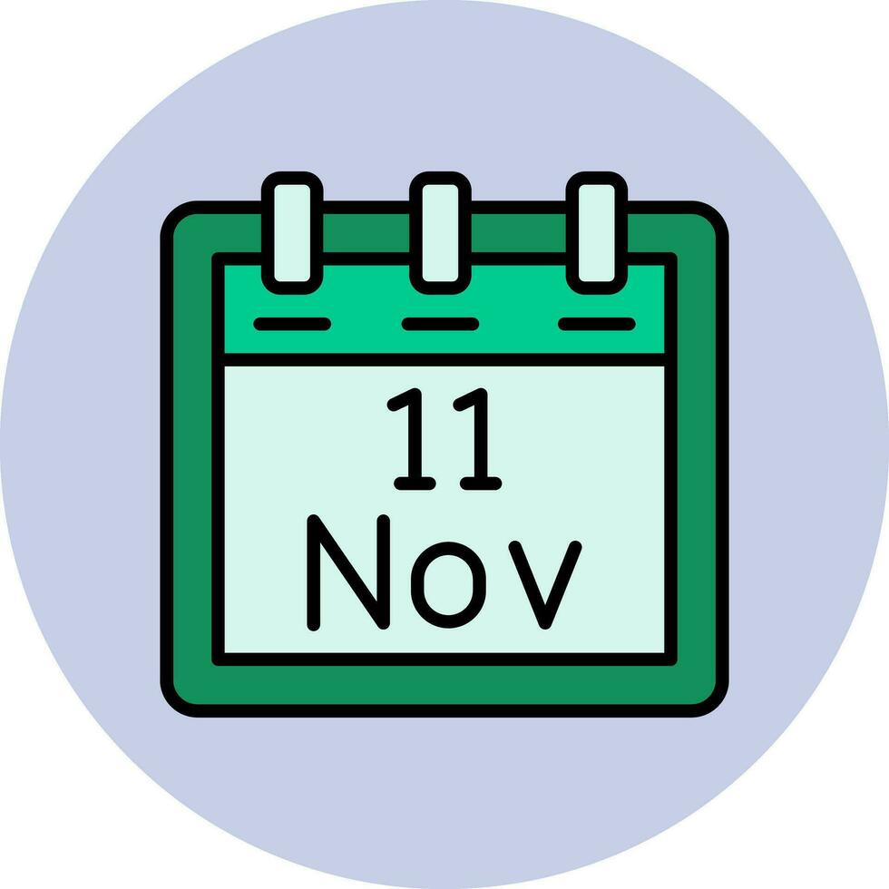 noviembre 11 vector icono