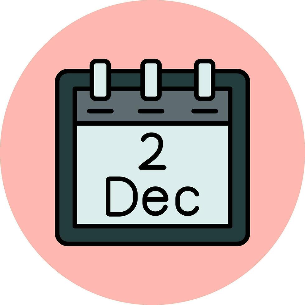 December 2 Vector Icon