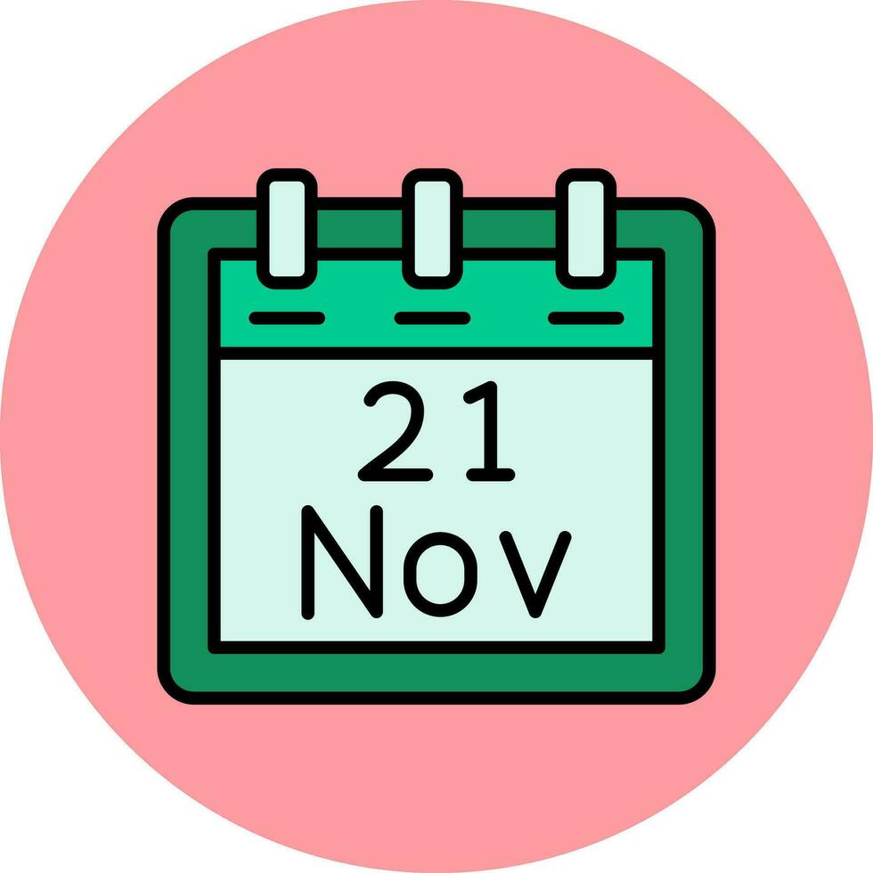 November 21 Vector Icon