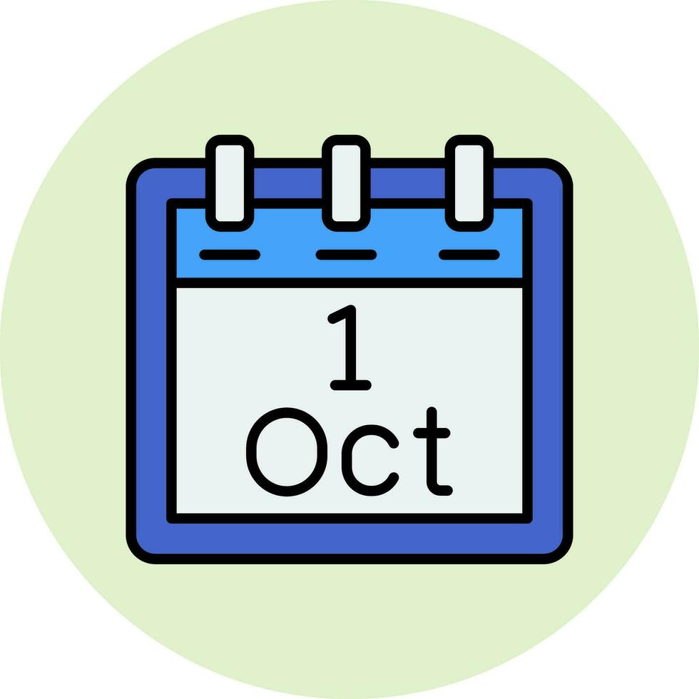 October 1 Vector Icon