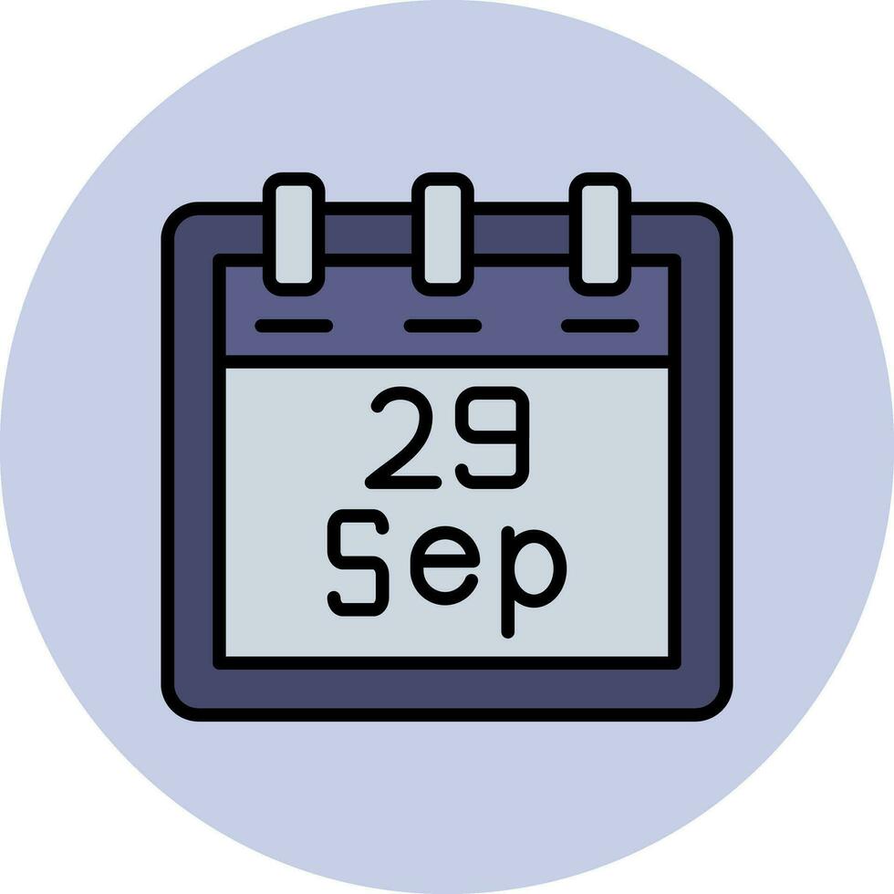 September 29 Vector Icon