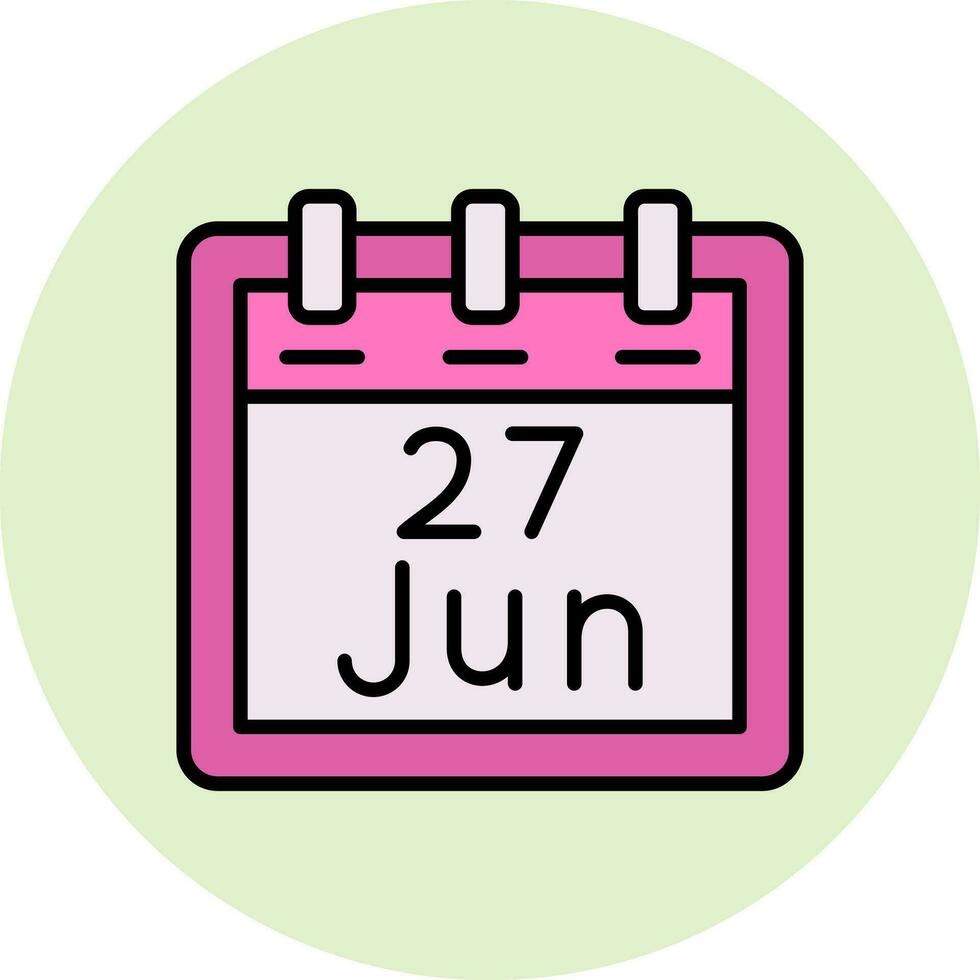 June 27 Vector Icon