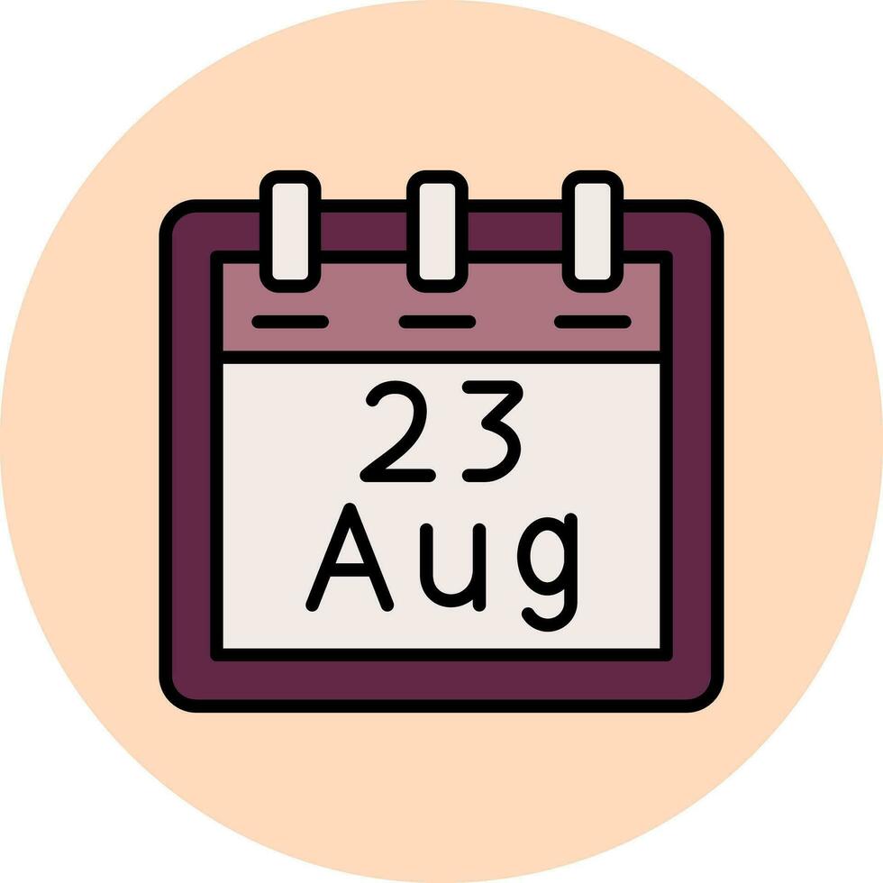 August 23 Vector Icon