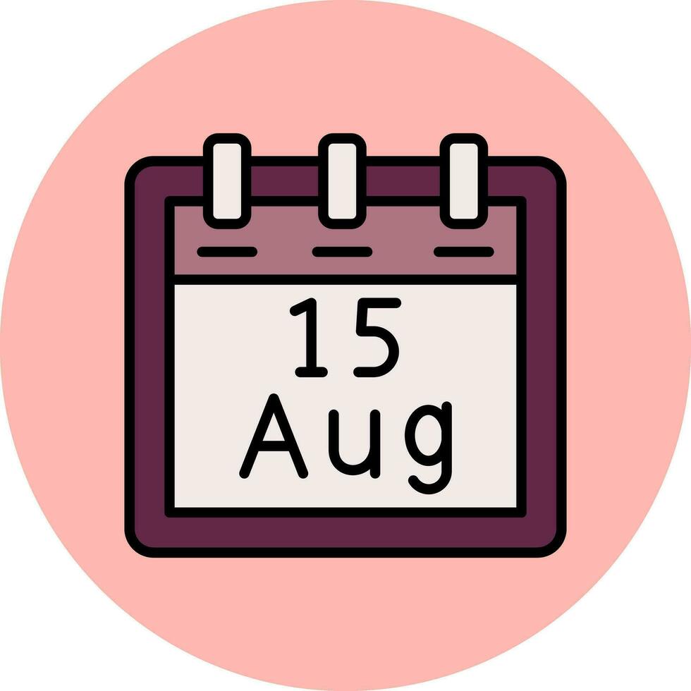 August 15 Vector Icon