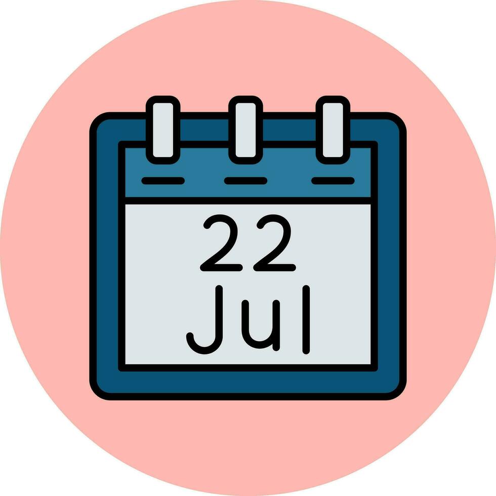 July 22 Vector Icon