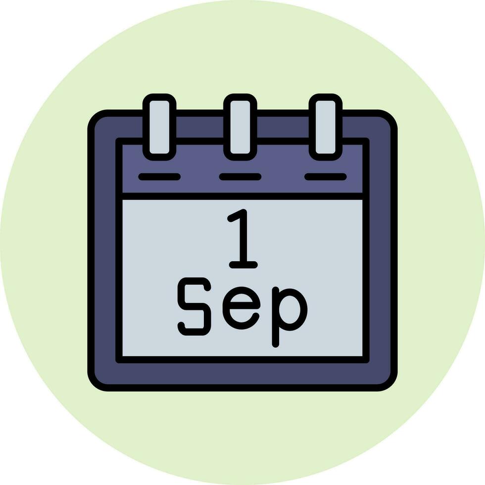 September 1 Vector Icon