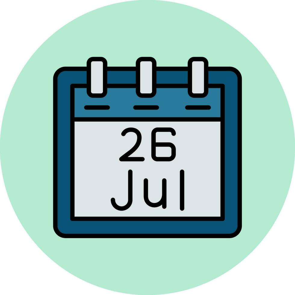 July 26 Vector Icon