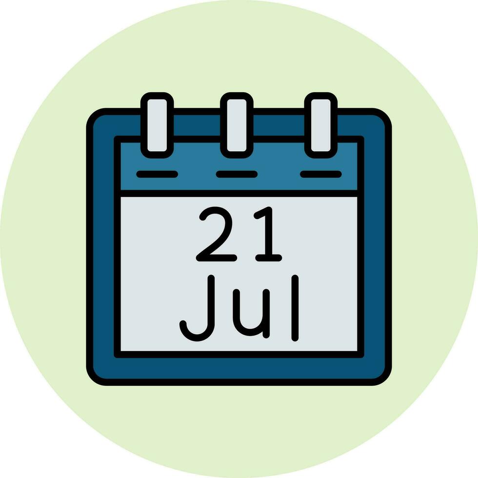 July 21 Vector Icon