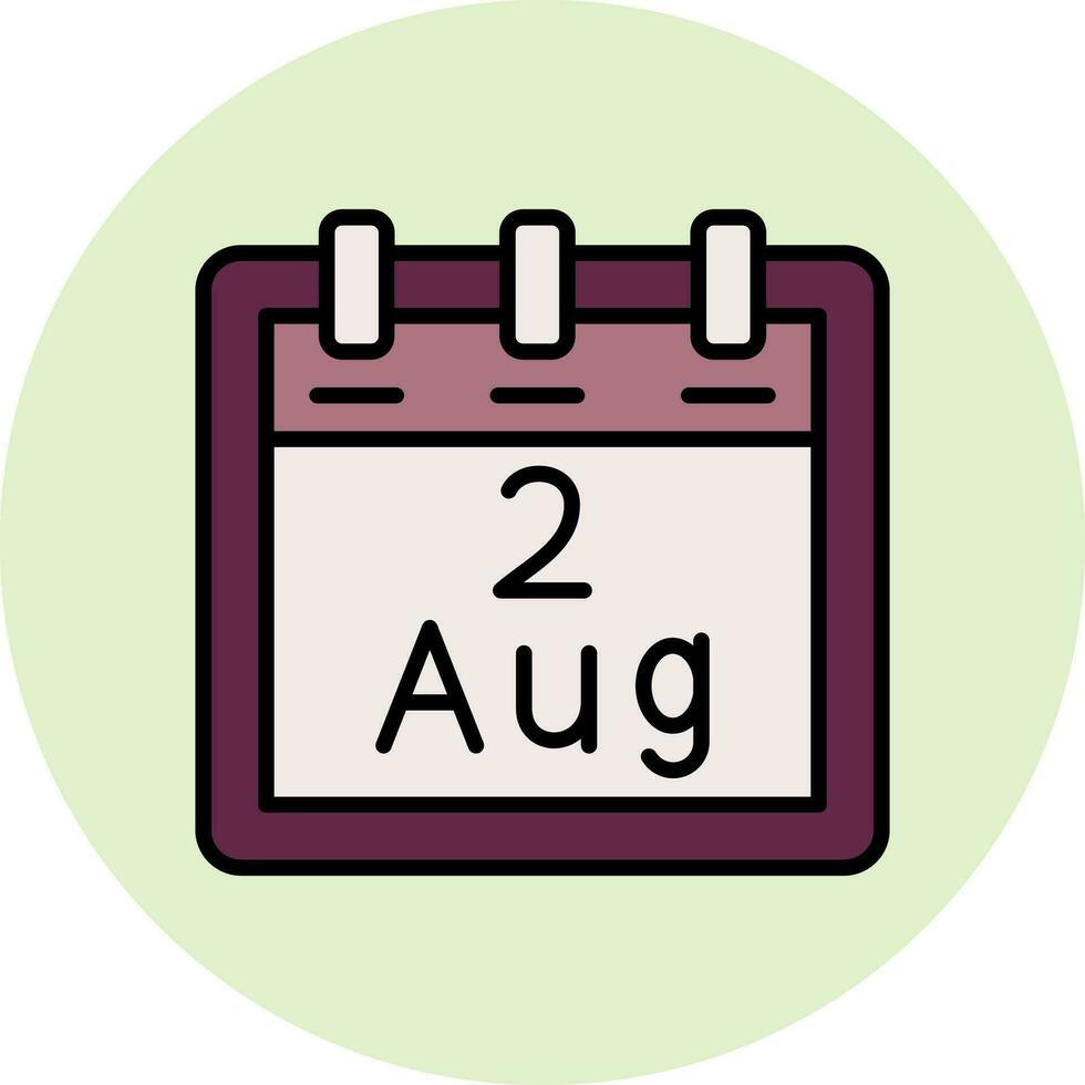 August 2 Vector Icon