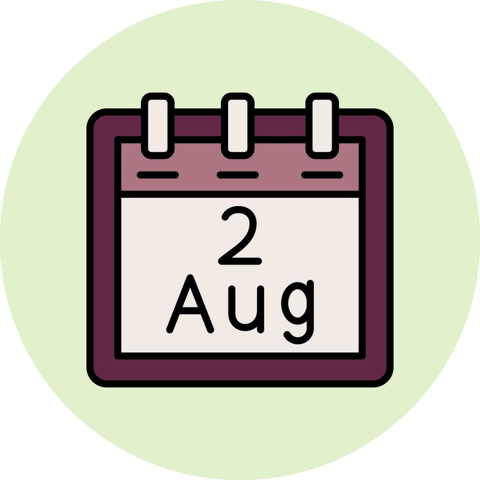 August 2 Vector Icon