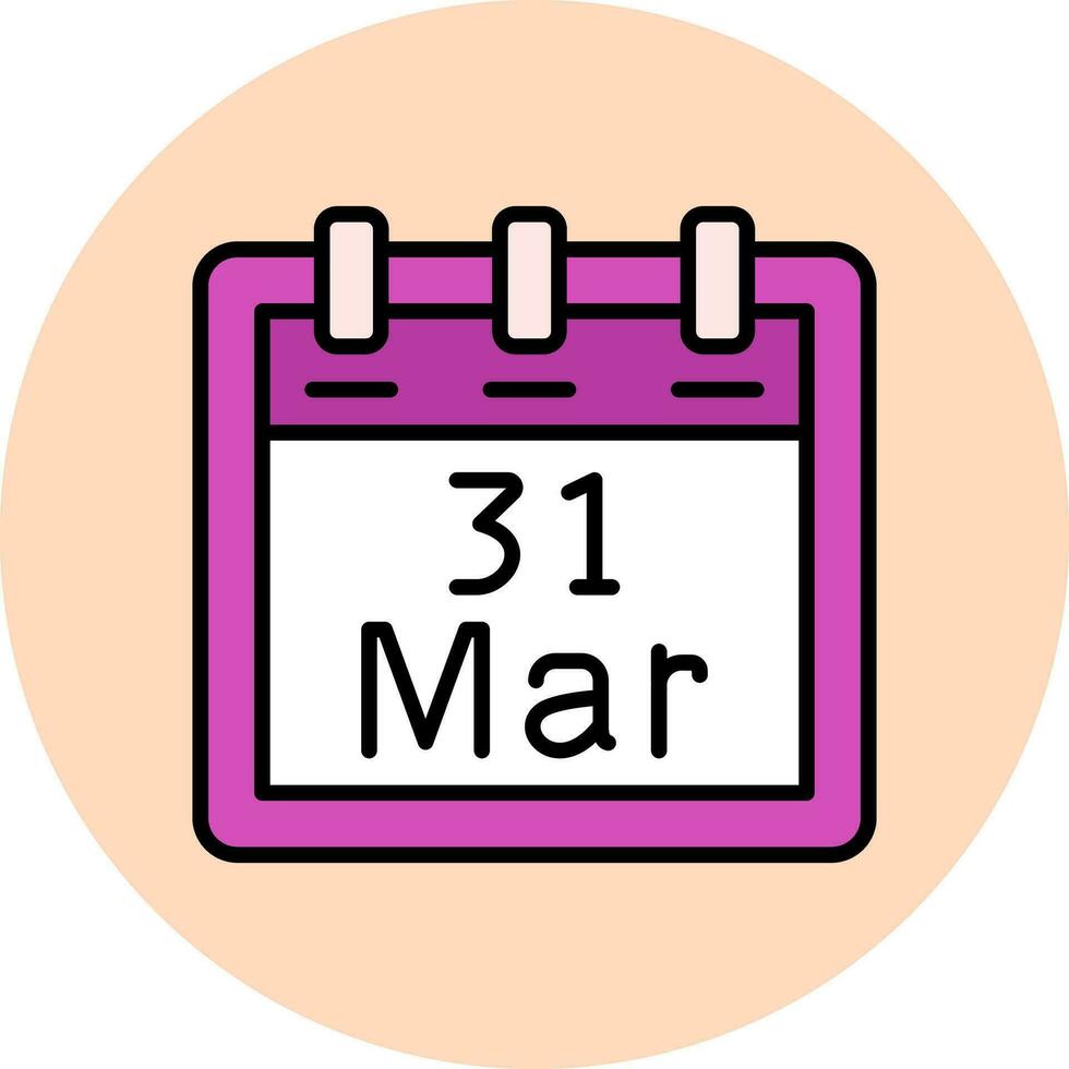 March 31 Vector Icon