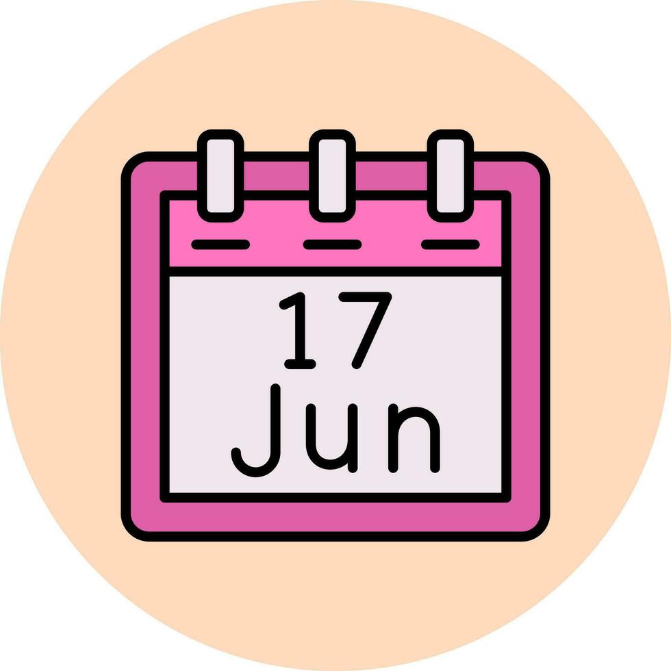 June 17 Vector Icon