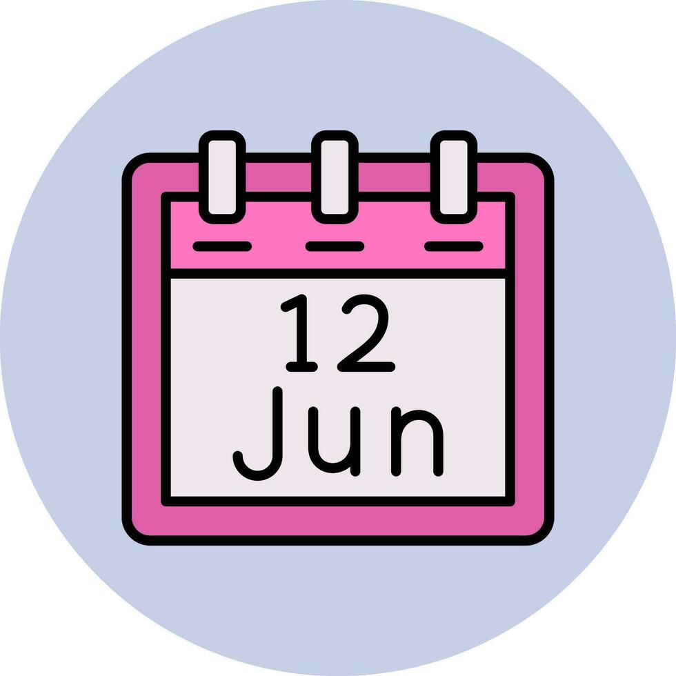 June 12 Vector Icon