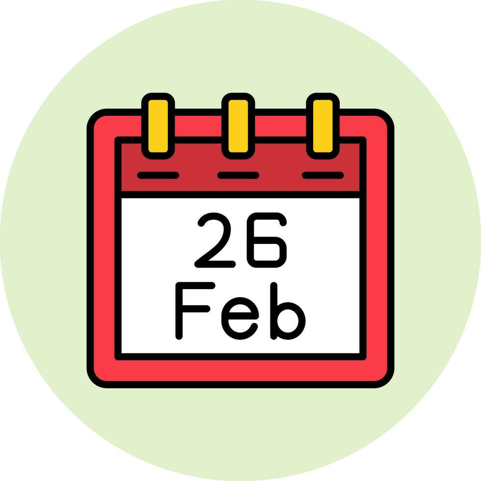 February 26 Vector Icon