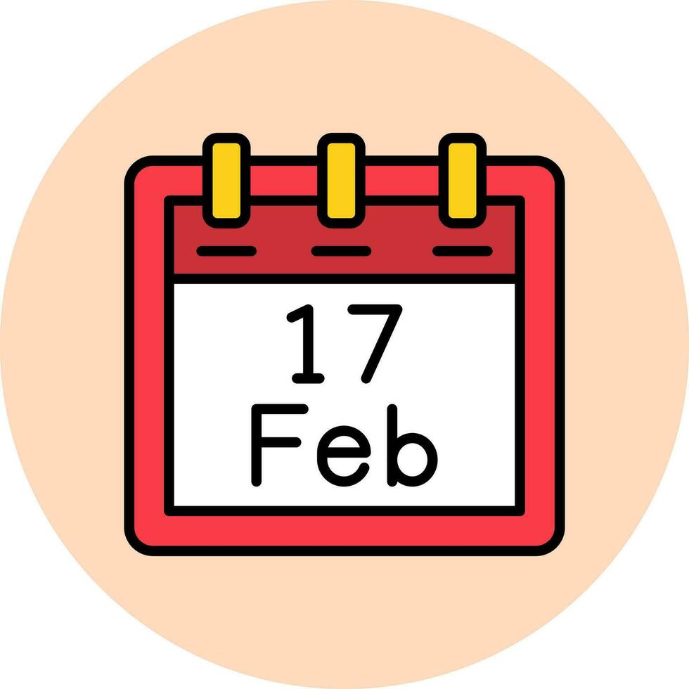 February 17 Vector Icon