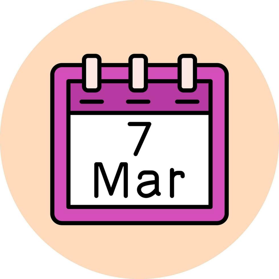 March 7 Vector Icon