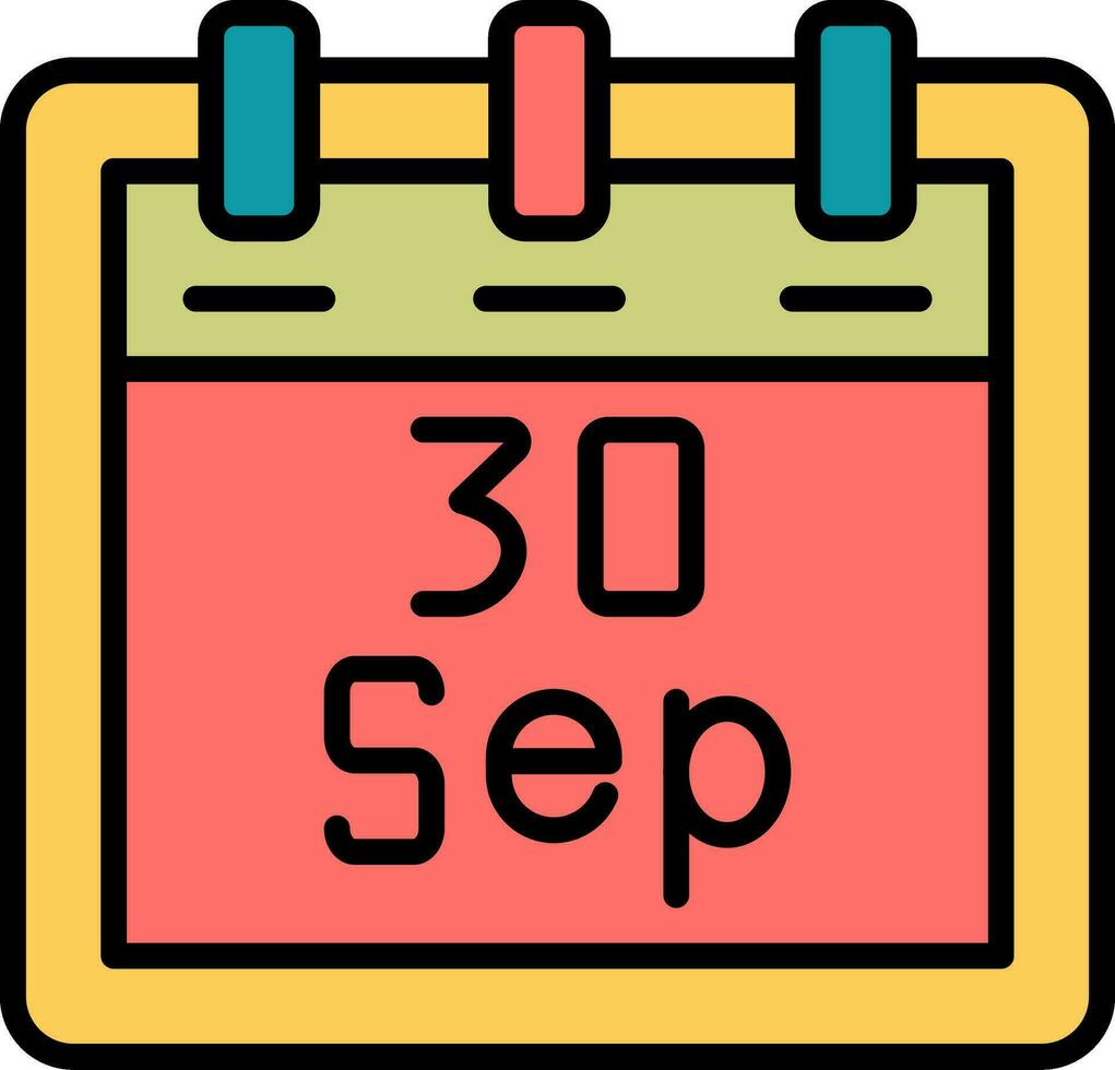 September 30 Vector Icon