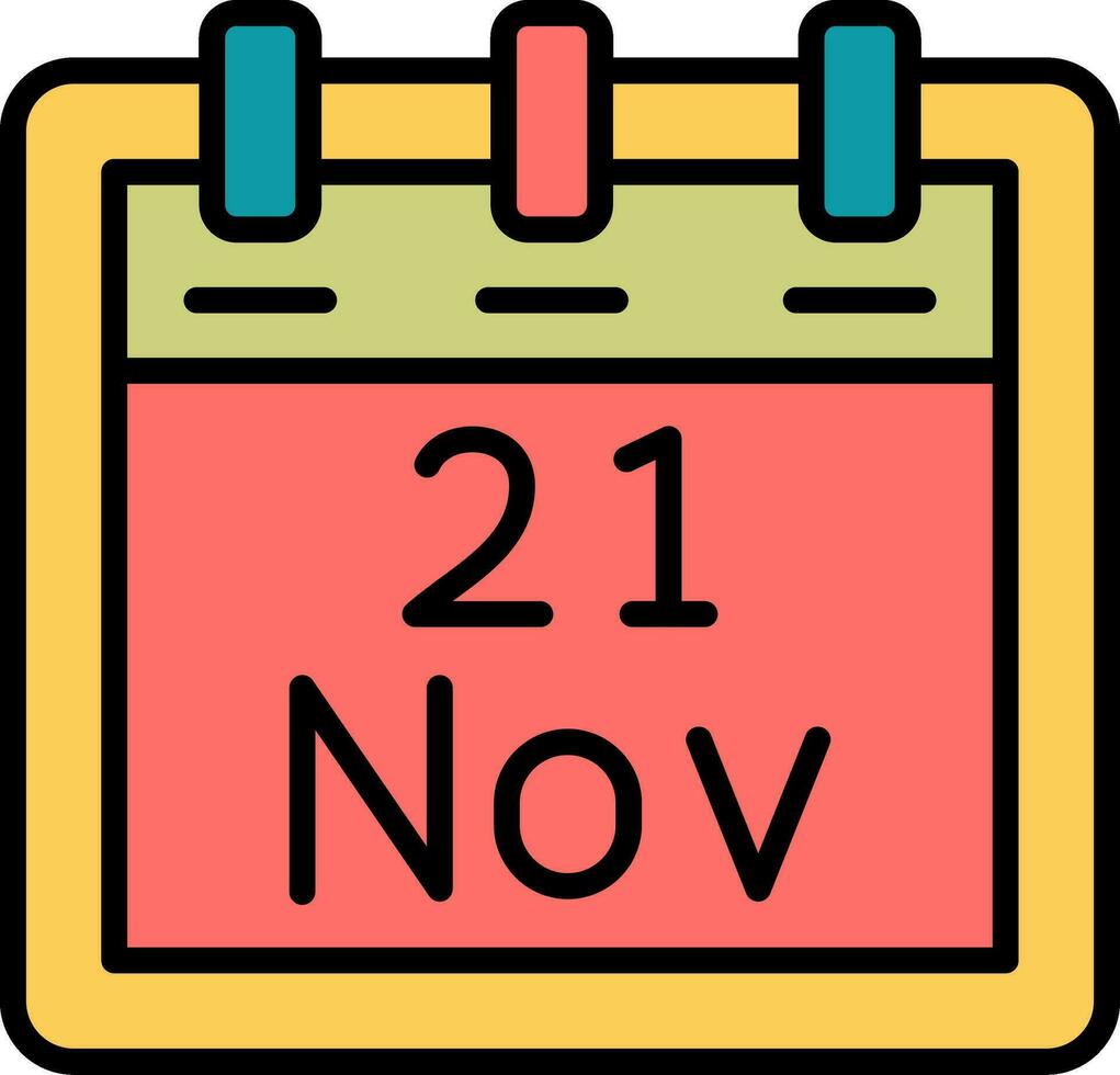 November 21 Vector Icon