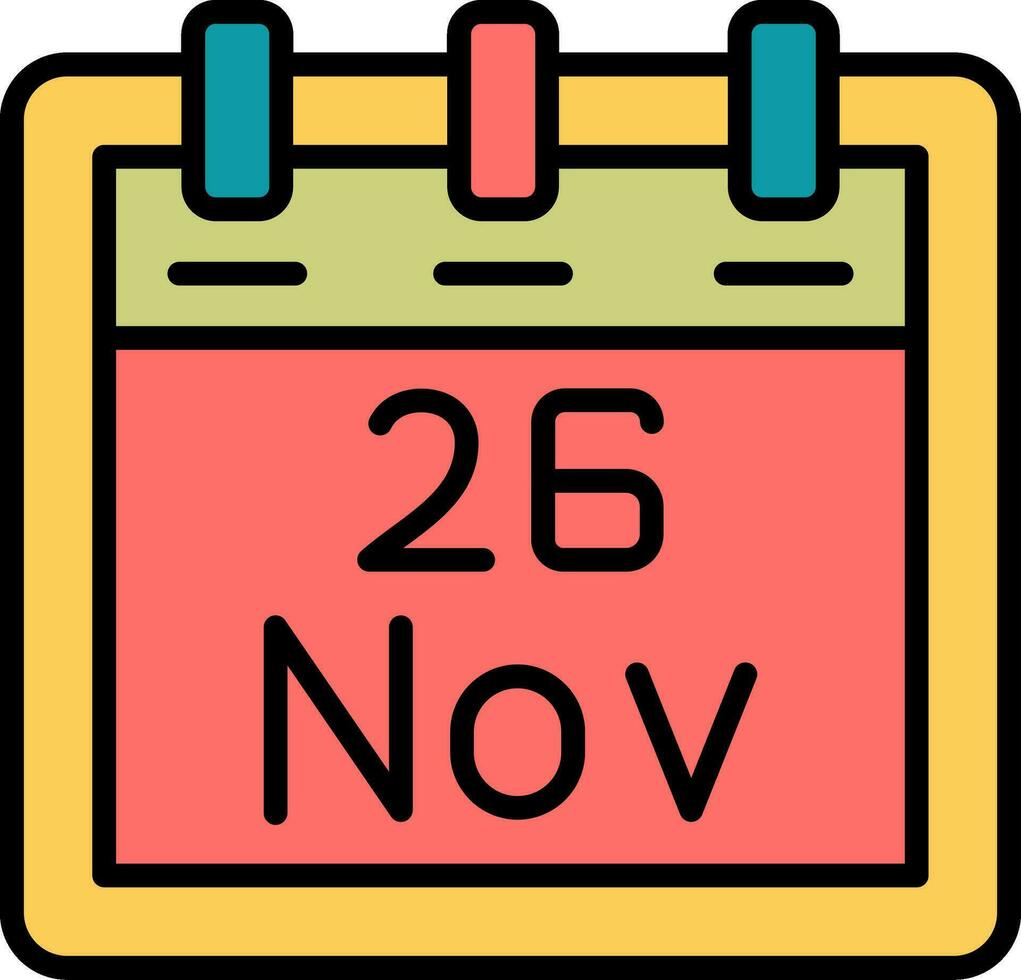 November 26 Vector Icon