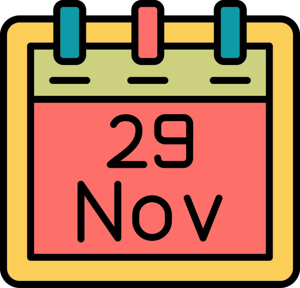 November 29 Vector Icon