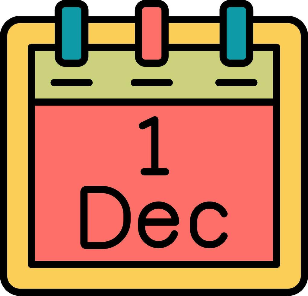 December 1 Vector Icon