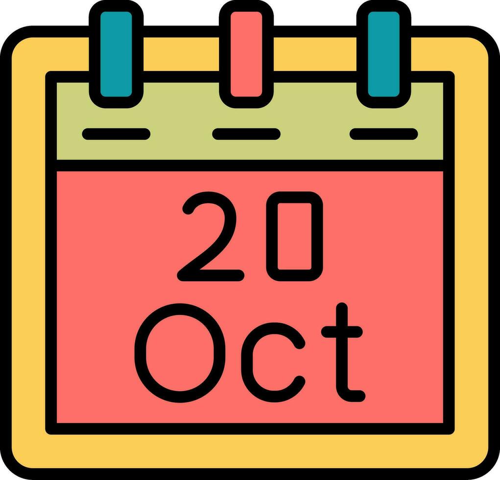 October 20 Vector Icon